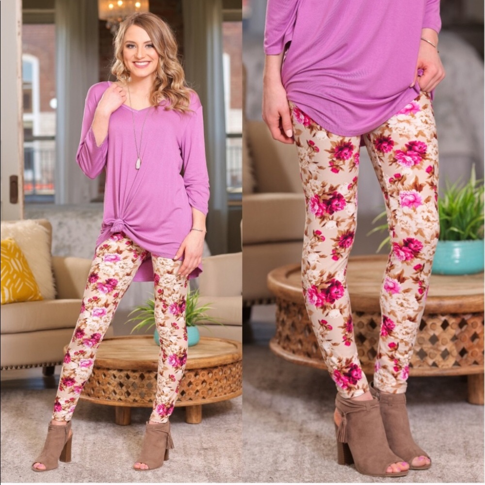 Floral Print Leggings